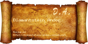 Diamantstein Andor névjegykártya